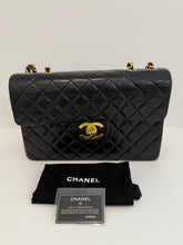 Load image into Gallery viewer, Chanel Vintage Black Lambskin Maxi