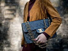 Load image into Gallery viewer, Chanel Vintage Black Lambskin Maxi
