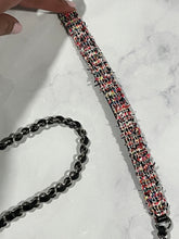 Load image into Gallery viewer, Chanel Black Leather Tweed Trim Crossbody Bag