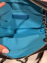Load image into Gallery viewer, Chanel Black Leather Tweed Trim Crossbody Bag