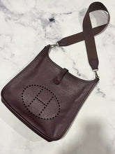 Load image into Gallery viewer, Hermes Evelyne II Plum Purple Palladium Hardware