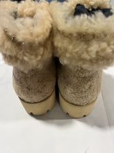 Load image into Gallery viewer, Chanel 22N Shearling Leather Ankle Chain Detail Booties