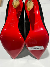 Load image into Gallery viewer, Christian Louboutin Black Suede Lipbooty 100