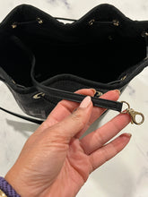 Load image into Gallery viewer, Chanel 19C Black Raffia Drawstring Bucket Bag