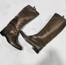 Load image into Gallery viewer, Gucci Brown GG Riding Boots
