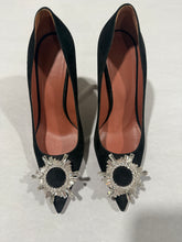 Load image into Gallery viewer, Amina Muaddi Begum Black Suede Pump