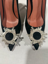 Load image into Gallery viewer, Amina Muaddi Begum Black Suede Pump