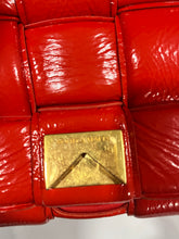 Load image into Gallery viewer, Bottega Veneta Red Patent Padded Cassette Crossbody