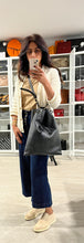Load image into Gallery viewer, Khaite Black Leather Drawstring Shoulder Bag