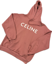 Load image into Gallery viewer, Celine Cotton Fleece Vintage Pink/White Sweatshirt