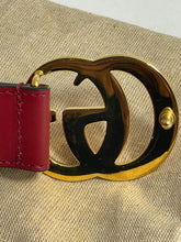 Load image into Gallery viewer, Gucci Red Leather Belt With Gold Buckle