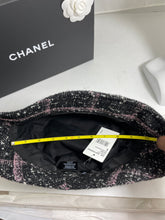 Load image into Gallery viewer, Chanel 22K Black Pink Tweed Bucket Hat