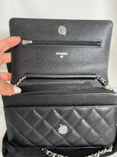 Load image into Gallery viewer, Chanel Classic Black Caviar WOC Wallet On Chain Handbag