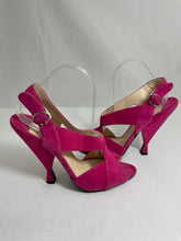 Load image into Gallery viewer, Prada Suede Hot Pink Sandals
