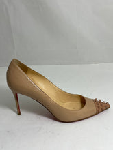Load image into Gallery viewer, Christian Louboutin Beige Leather Spike Pumps