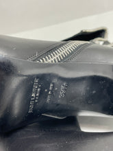 Load image into Gallery viewer, Saint Laurent YSL Black Leather Stud Fold over Ankle Boots
