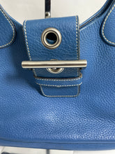 Load image into Gallery viewer, Prada Blue Leather Half Moon Shoulder Bag