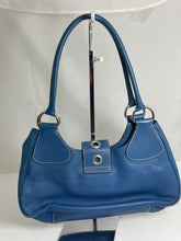 Load image into Gallery viewer, Prada Blue Leather Half Moon Shoulder Bag