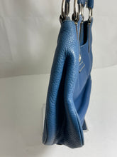 Load image into Gallery viewer, Prada Blue Leather Half Moon Shoulder Bag