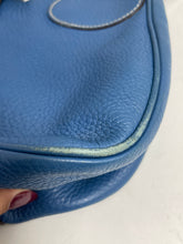 Load image into Gallery viewer, Prada Blue Leather Half Moon Shoulder Bag