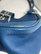 Load image into Gallery viewer, Prada Blue Leather Half Moon Shoulder Bag