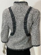 Load image into Gallery viewer, Chanel NWT 13P white/black gray blazer w/3/4 sleeves