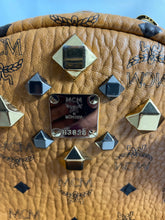 Load image into Gallery viewer, MCM Studded Medium Duel Cognac Stark Backpack