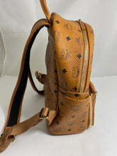 Load image into Gallery viewer, MCM Studded Medium Duel Cognac Stark Backpack