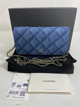 Load image into Gallery viewer, Chanel Classic Denim WOC Wallet On Chain Handbag