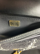 Load image into Gallery viewer, Chanel 22K Black White Tweed 19 WOC Crossbody Bag