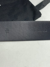 Load image into Gallery viewer, Chanel 22K Tweed Buckle Black Leather Belt