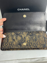 Load image into Gallery viewer, Chanel Silk Brocade Leather Wallet Clutch