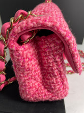 Load image into Gallery viewer, Chanel 22K Pink Fushia Tweed Mini Rectangle Crossbody Bag