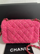 Load image into Gallery viewer, Chanel 22K Pink Fushia Tweed Mini Rectangle Crossbody Bag