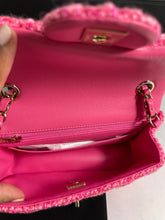 Load image into Gallery viewer, Chanel 22K Pink Fushia Tweed Mini Rectangle Crossbody Bag