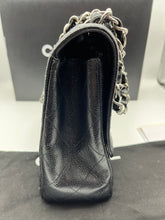 Load image into Gallery viewer, Chanel Black Quilted Caviar Jumbo Single Flap Bag