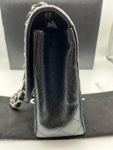 Load image into Gallery viewer, Chanel Black Quilted Caviar Jumbo Single Flap Bag