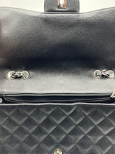 Load image into Gallery viewer, Chanel Black Quilted Caviar Jumbo Single Flap Bag