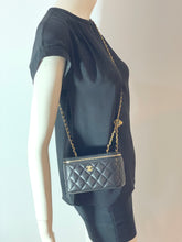 Load image into Gallery viewer, Chanel Classic Black Lambskin Pearl Crush Vanity Bag