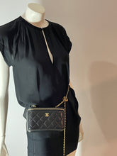 Load image into Gallery viewer, Chanel Classic Black Lambskin Pearl Crush Vanity Bag