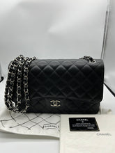 Load image into Gallery viewer, Chanel Black Quilted Caviar Jumbo Shoulder Bag