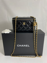 Load image into Gallery viewer, Chanel Classic Black Lambskin Pearl Crush Vanity Bag