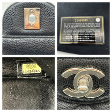 Load image into Gallery viewer, Chanel Black Quilted Caviar Jumbo Single Flap Bag