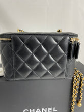 Load image into Gallery viewer, Chanel Classic Black Lambskin Pearl Crush Vanity Bag