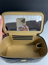 Load image into Gallery viewer, Chanel Classic Black Lambskin Pearl Crush Vanity Bag