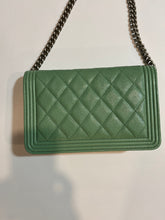 Load image into Gallery viewer, Chanel Mint Green WOC Boy Wallet On Chain Handbag