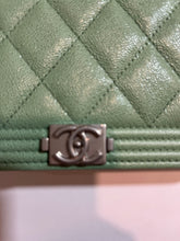 Load image into Gallery viewer, Chanel Mint Green WOC Boy Wallet On Chain Handbag