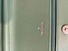 Load image into Gallery viewer, Chanel Mint Green WOC Boy Wallet On Chain Handbag