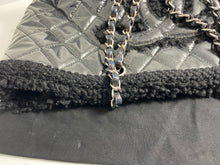 Load image into Gallery viewer, Chanel Black Tweed PVC Tote Handbag