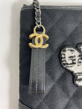 Load image into Gallery viewer, Chanel Black Felt & Tweed Medium Gabrielle Coco O case Clutch